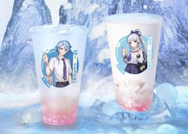 喜茶联名《原神》推出绫人、绫华定制饮品 使用当季龙眼带来真果体验|饮品报